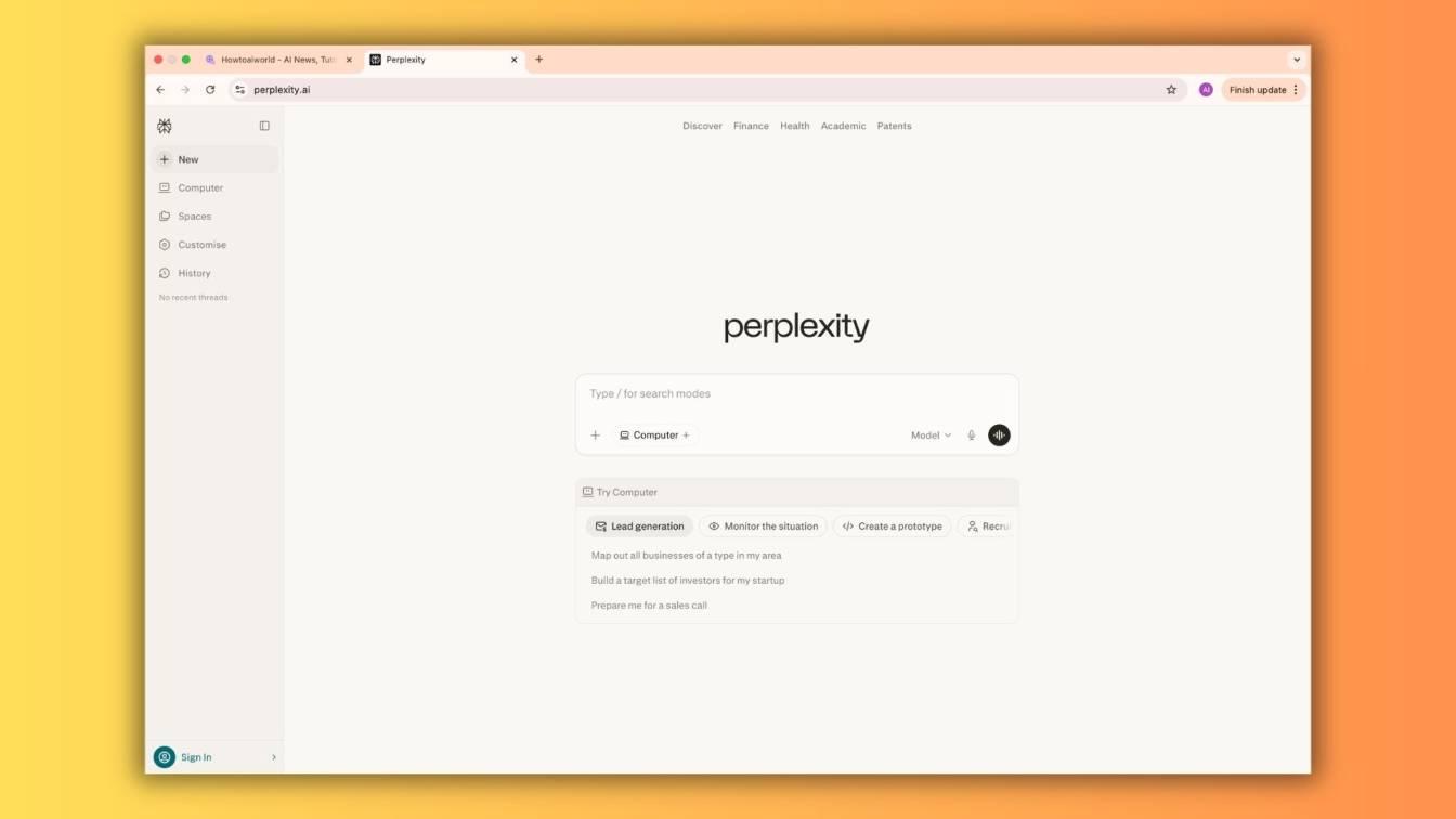 Perplexity AI Interface